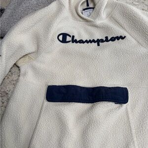 Champion Cream Fleece with Navy Detail